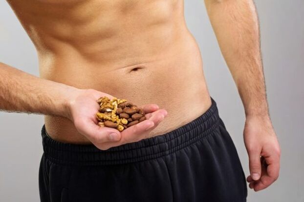 A man who eats nuts to increase his potency